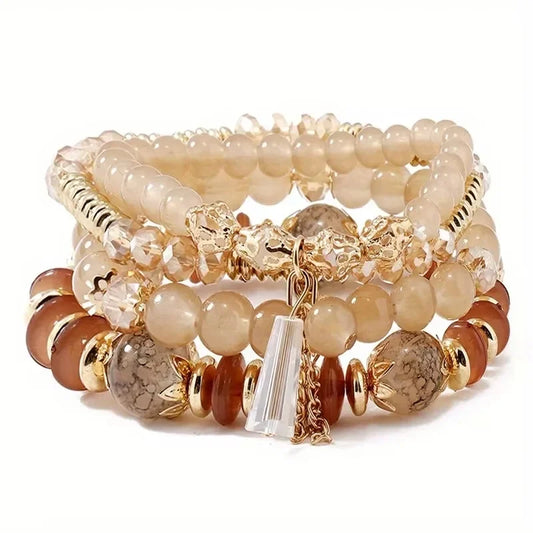 Aesthetic Bracelet Stack Coffee