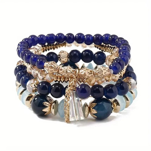 Aesthetic Bracelet Stack Royal Blue